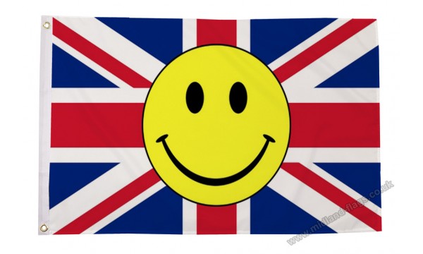 Union Jack Smiley Face Flag